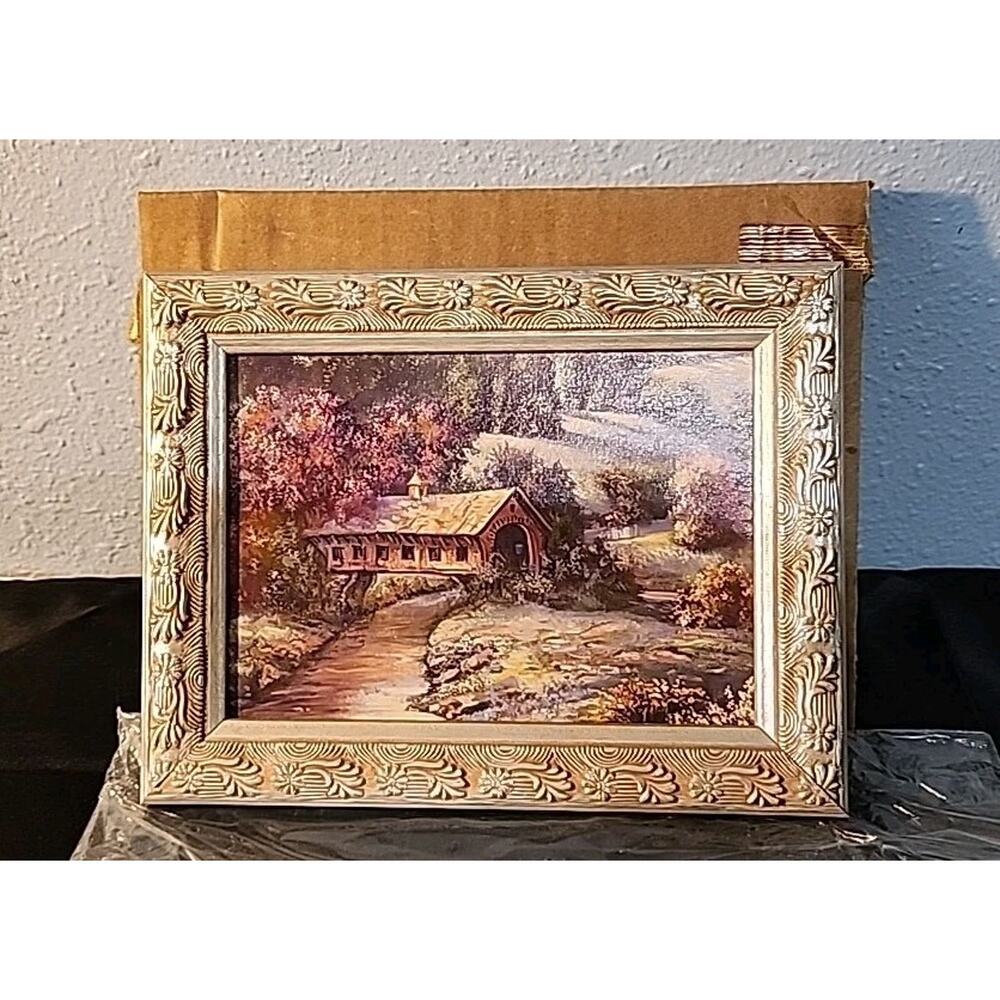 Eagle Ridge Falls Vintage Covered Bridges Framed Prints~5X7